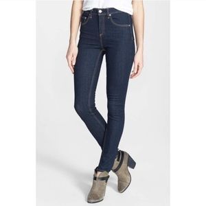 Rag & Bone High Rise Skinny Jeans Heritage Wash